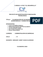 QUEQUE PROYECTO - Informe