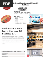 Auditoria Tributaria Preventiva para PC Huanuco SA