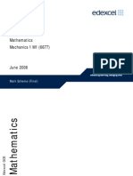 Edexcel GCE Mathematics Mechanics 1 M1 (6677) : Mark Scheme (Final)