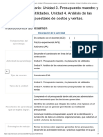 PRESUPUESTOS Unidad 4. Análisis de Las Variaciones Presupuestales de Costos y Ventas