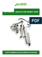 Devilbiss Jga 510 Air Spray Gun Part Numbers and Schematics Guide 206m525