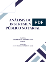 Análisis de Un Instrumento Público Notarial