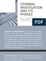 Criminal Invstigation and Its Phases