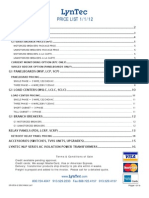 Lyntec: Price List 1/1/12