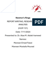 Report of Newton's Rings The Final