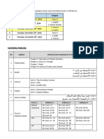 Formative Schedule P5F