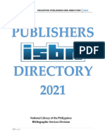 PUBLISHERS ISBN DIRECTORY 2021-Final