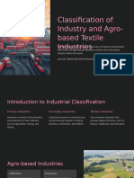 Classification of Industry and Agro Based Textile Industries