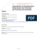 Synthesis and Characterization of Superabsorbent Hydrogels From Waste Bovine Hair Via Keratin Grafted With Acrylic Acid (Aa) and Acrylamide (Aam)