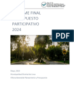 Informe Final - Presupuesto Participativo 2024