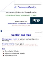 Axel Kleinschmidt - Arithmetic Quantum Gravity