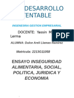 Inseguridad Alimentaria, Social, Politica, Juridica y Economia