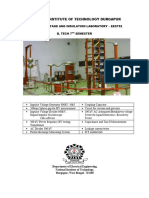 B.tech - 7TH Sem - High Voltage and Insulation Laboratory - Ees752 - Manual - 2024