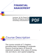 Introduction To The Course of Financial Management