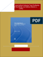 Complete The Language of Journalism Volume Two Profanity Obscenity and The Media 1st Edition Melvin J. Lasky PDF For All Chapters