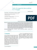 Prevalence at Birth of Congenital Abnormalities of External Ears in Hungary