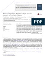 Understanding Citizens' Adoption of E-Filing in Developing Countries - An Empirical Investigation