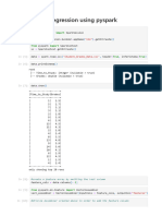 Regression Model Usign Pyspark