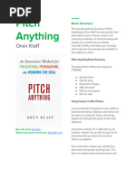 Book Summary Pitch Anything