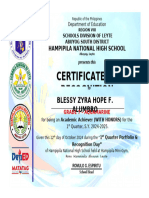 Certificate Template (Honor Students)