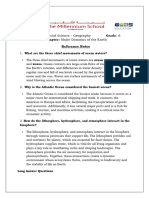 Reference Notes Major Domains of The Earth