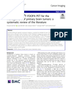 Usefulness of 18F-FDOPA PET For The Management of Primary Brain Tumors A Systematic Review of The Literature