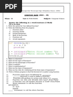 Xii CSC - QB (Functions)