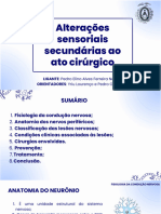 Alterações Sensoriais Secundárias Ao Ato Cirúrgico: Ligante Orientadores