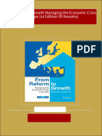 From Reform To Growth Managing The Economic Crisis in Europe 1st Edition Vít Novotný