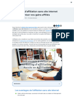 Stratégies D'affiliation Sans Site Internet