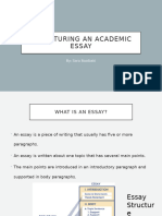 Structuring An Academic Essay