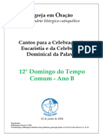 Caderno - 12Â° Domingo Tempo Comum - Ano B - 2024