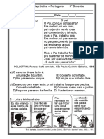 Avaliação Diagnóstica - Português 3o Bimestre