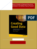 Get Creating Good Data A Guide To Dataset Structure and Data Representation 1st Edition Harry Foxwell Free All Chapters