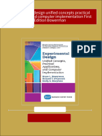 Experimental Design Unified Concepts Practical Applications and Computer Implementation First Edition Bowerman 2024 Scribd Download