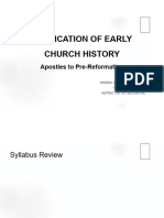 Class Presentation - Application of The Early Church History