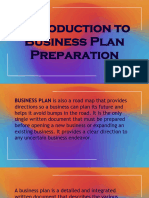 Introduction To Business Plan Preparation