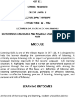 GST 111 - Listening Skills