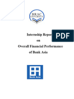 Internship Report On Overall Financial Performance of Bank Asia