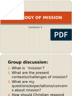 Theology of Mission - Lesson 1