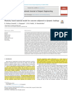 Plasticity Based Material Model For Concrete Subjected To Dynamic Loadings