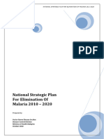 2010 National Strategic Plan For Malaria Elimination - Malaysia (2010-2020)