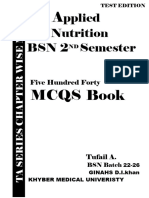 BSN 2nd Semester Applied Nutrition Chapter Wise Mcqs Book by Ta Series