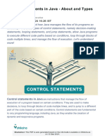 Control Statements in Java - About and Types: Esha Gupta