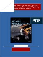 Solution Manual For Fundamentals of Modern Manufacturing: Materials Processes and Systems, 7th Edition, Mikell P. Groover Download PDF