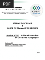 M101 Métier Et Formation en Géomètre Topographe