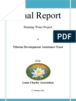 Tibetan Development Assistance Trust Running Water Project For A Tibetan Nunnery & Nyimapa Practitioner Temple