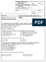 Avaliação Bimestral 8º Segundo Bimestre Completa