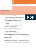 Other Imaging Modalities Ultrasound Note