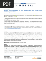 Embolia Sistémica A Partir de Placa Aterosclerótica Con Trombo Móvil Aórtico: Reporte de Caso